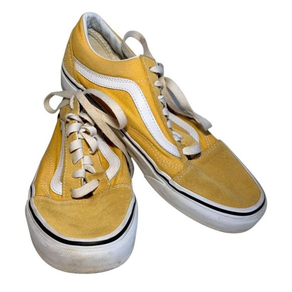 VANS Old School Yellow Shoes Womens Size 7 Men Size 5.5 Skater Punk Comfortable - Picture 1 of 10